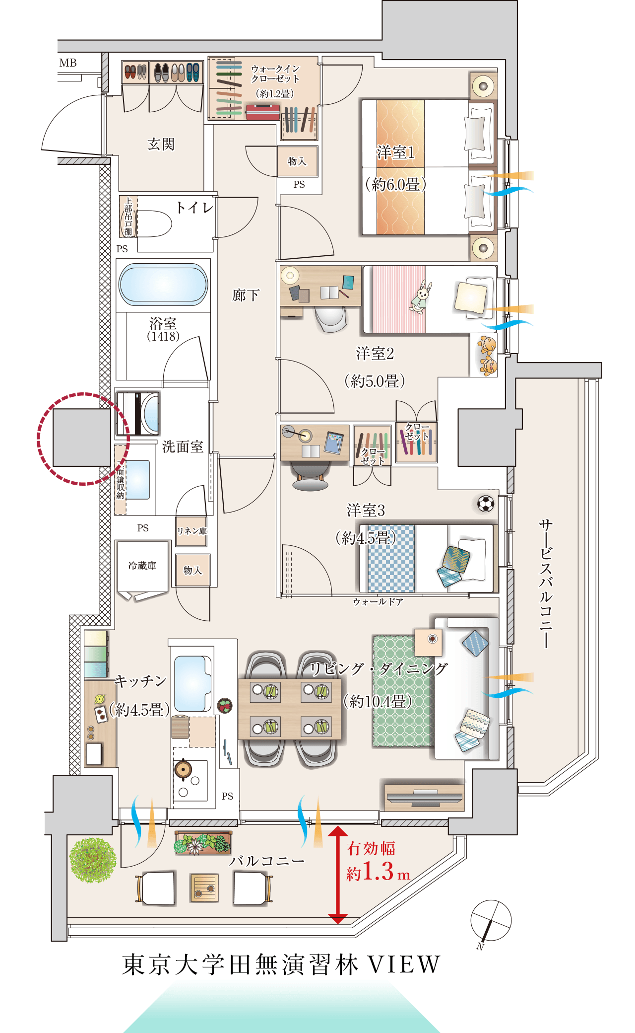 EAタイプ間取り図