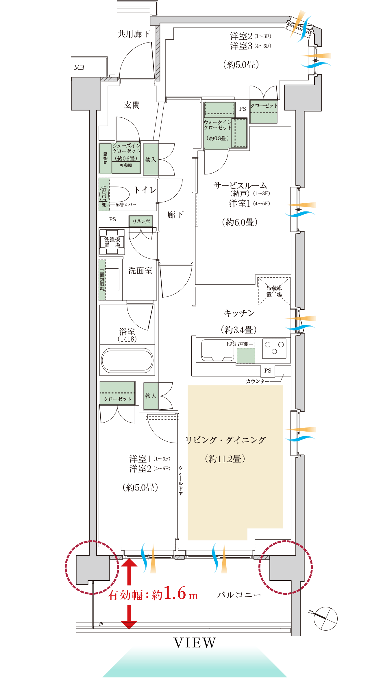 WDタイプ間取り図